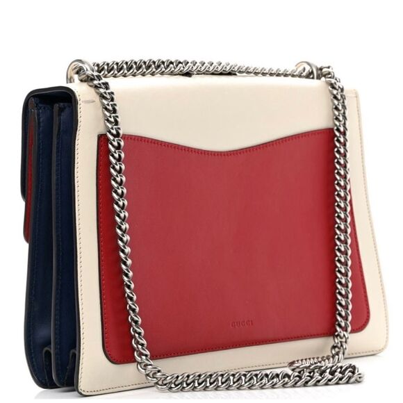 Gucci Calfskin Bee Embroidered Medium Dionysus Shoulder Bag White Blue R… - Picture 4 of 10